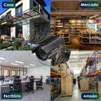 (Compre 1 Leve 2) Câmera de Energia Solar FullHD 4K a Prova D'água